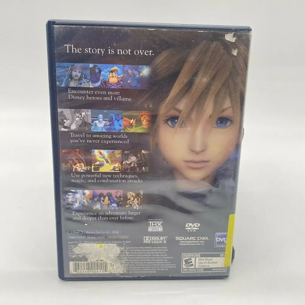 Kingdom Hearts II (PlayStation 2, 2006) Tested Used